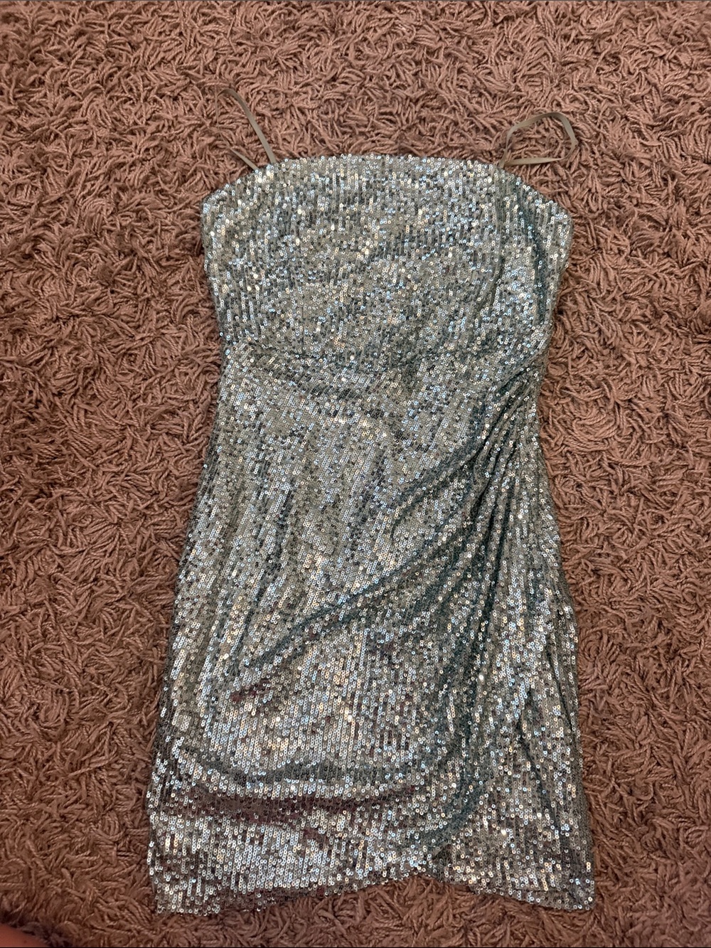 Emerald Sundae Lite Teal Sequin Mini Dress